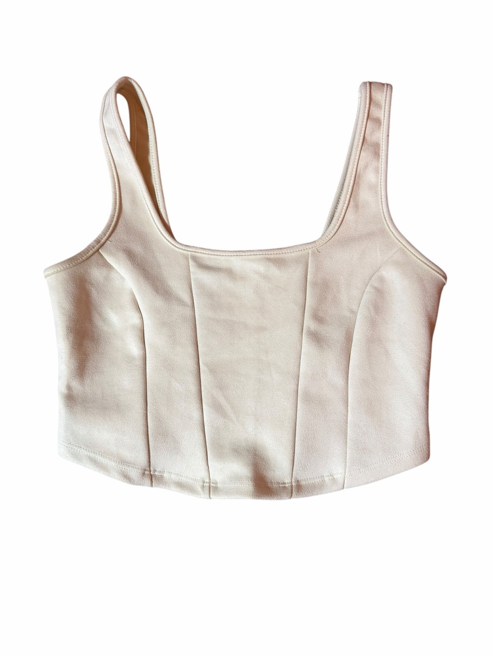 Altar'd State Cream Square-Neck Cropped Tank